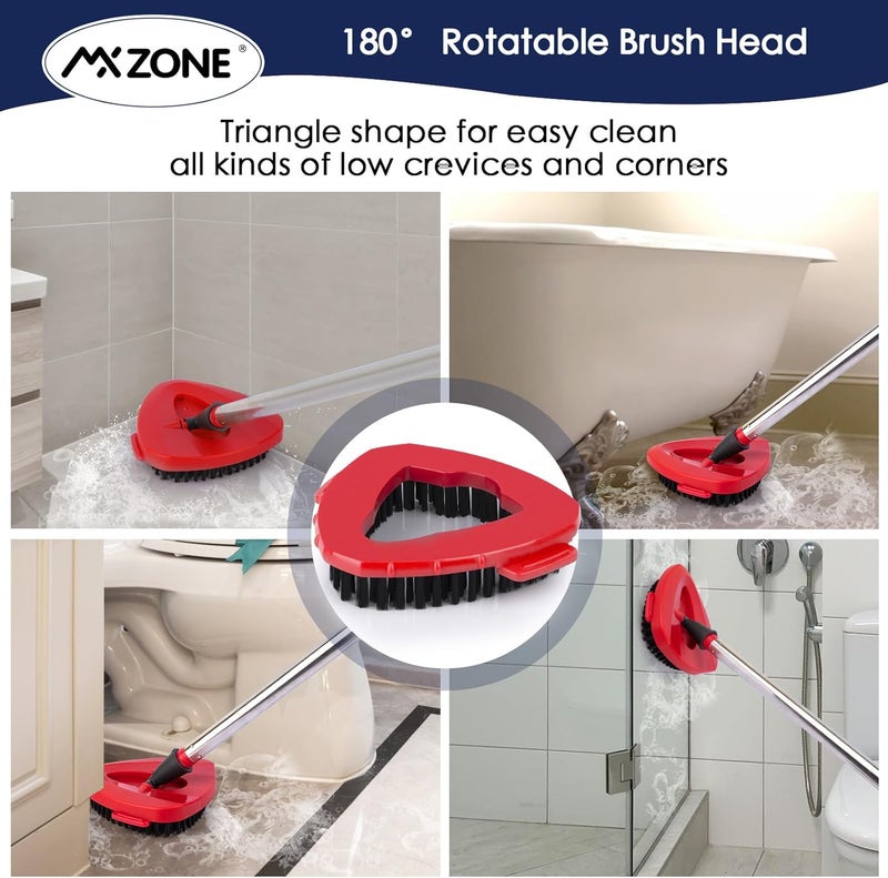 MXZONE Scrubber Mop Head Replacement Compatible with O Cedar EasyWring 1 Tank System, Spin Mop Scrub Brush Head, Hard Bristle Cleaning Brush Attachment for Kitchen Tile Floor, Not Fit RinseClean - Image 5